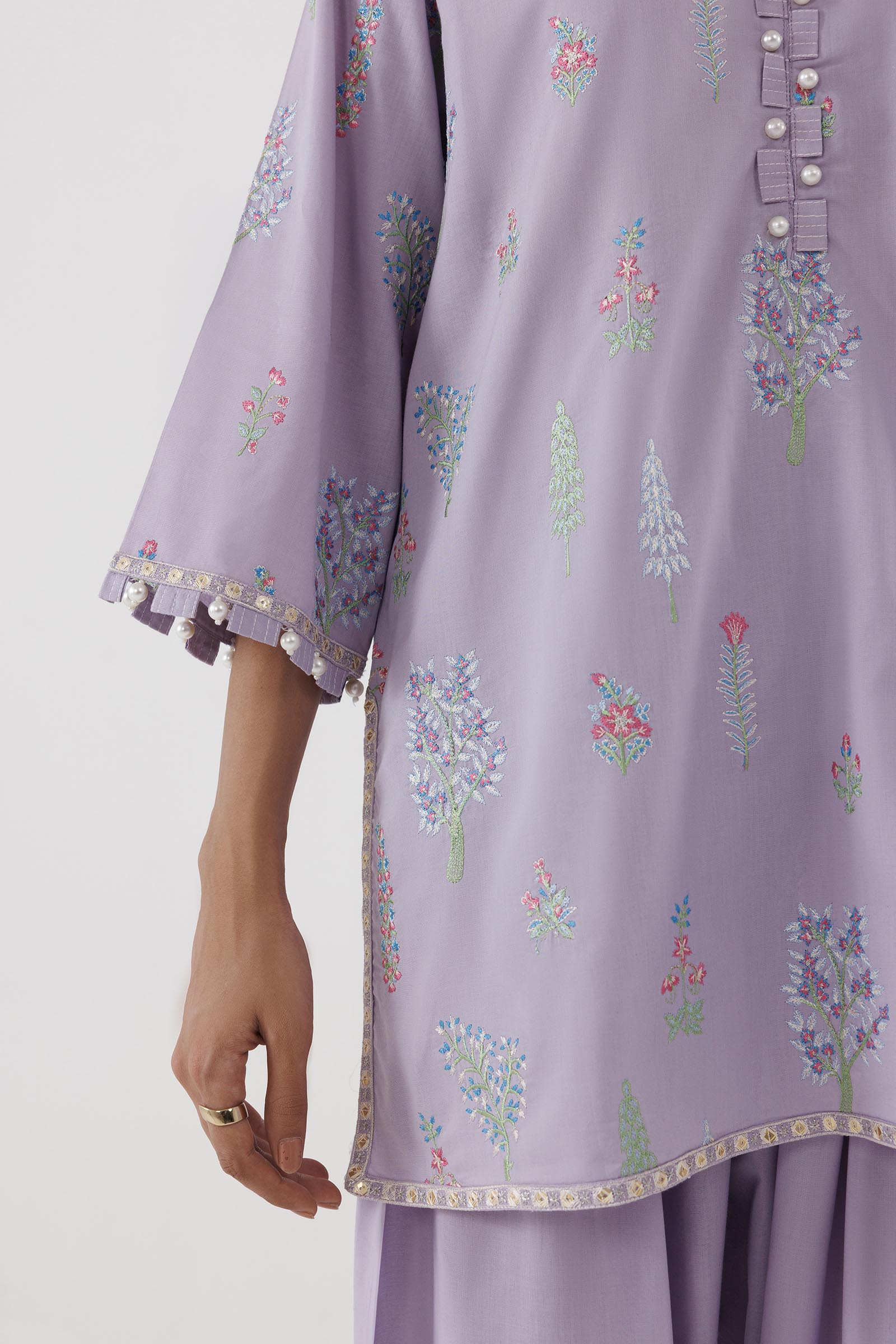 Stitched Embroidered Lawn Shirt+ Shalwar
