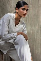 Stitched Embroidered Khaadi Silk Shirt+ Shalwar