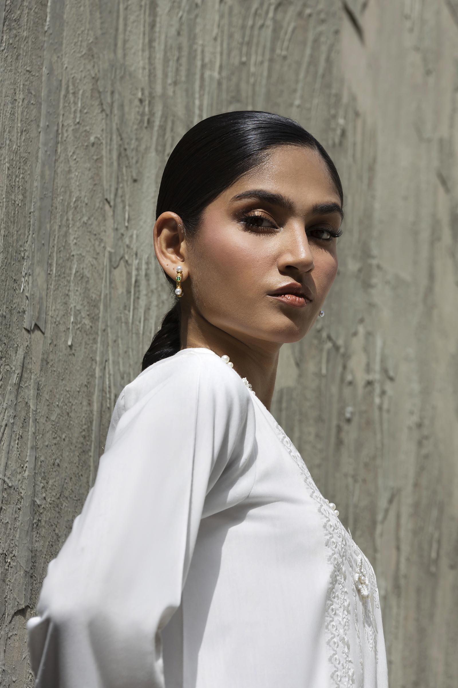 Stitched Embroidered Khaadi Silk Shirt+ Shalwar