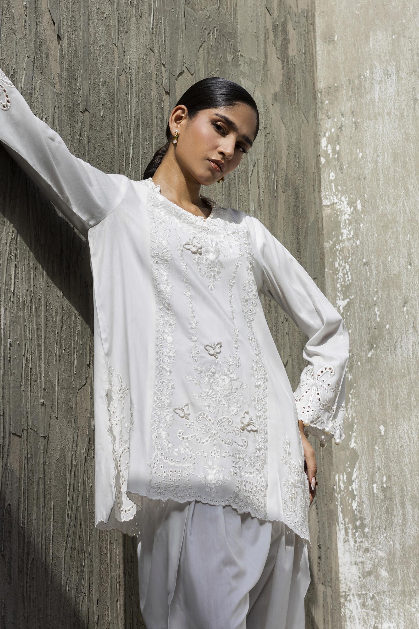 Stitched Embroidered Khaadi Silk Shirt+ Shalwar Secondary image