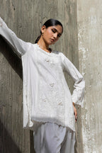 Stitched Embroidered Khaadi Silk Shirt+ Shalwar