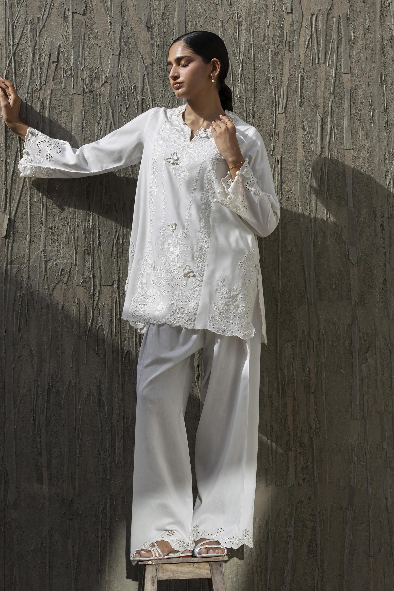Stitched Embroidered Khaadi Silk Shirt+ Shalwar Main image