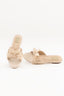 Beige Bow Slides