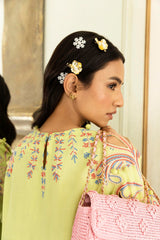 Stitched Embroidered Raw Silk Shirt+ Shalwar