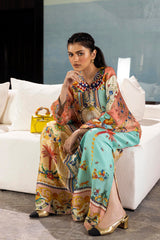 Stitched Safi & Me Sheesha Silk Kaftan