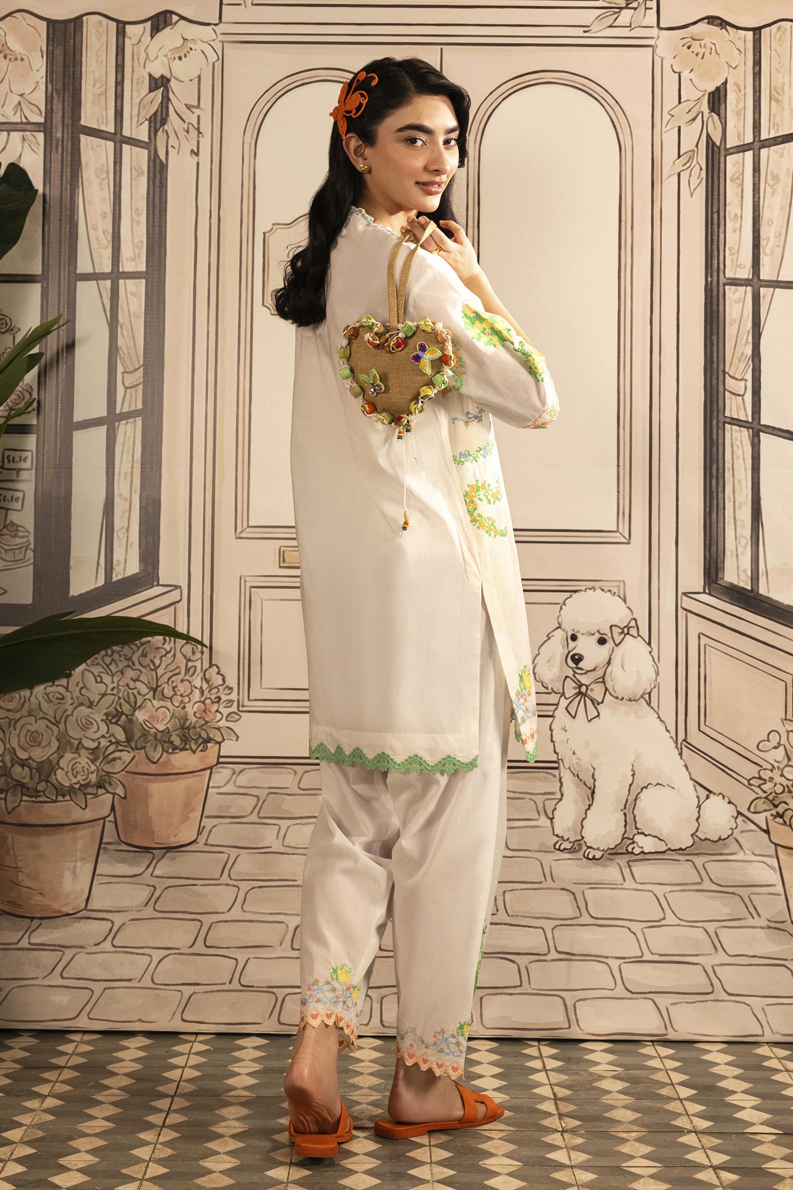 Stitched Embroidered Lawn Shirt+ Shalwar