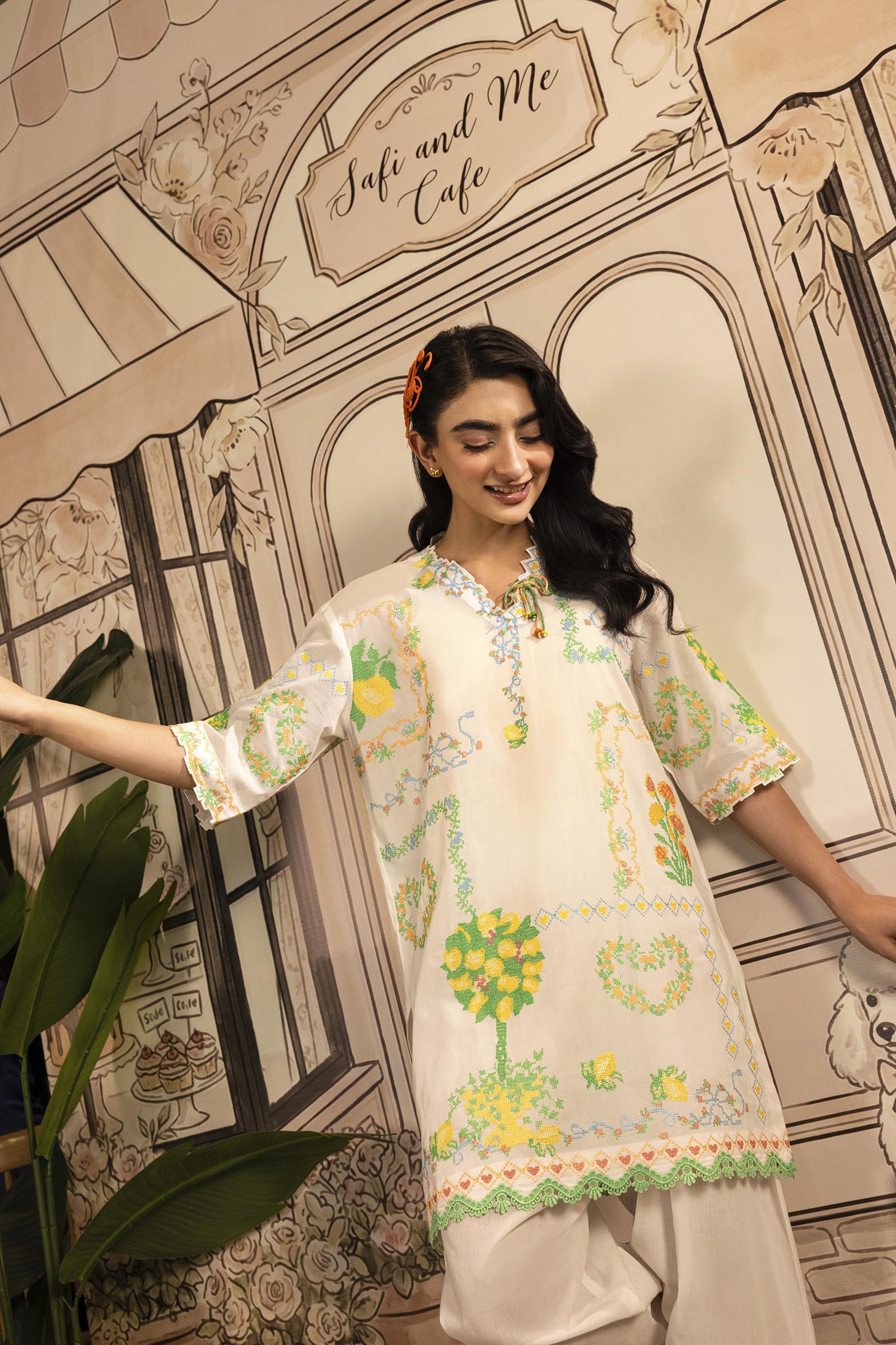Stitched Embroidered Lawn Shirt+ Shalwar