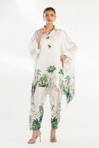 Stitched Printed Satin Shirt + Shalwar