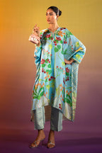 Stitched Printed Satin Shirt + Culotte