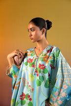 Stitched Printed Satin Shirt + Culotte