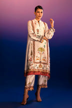 Stitched Printed Satin Shirt + Culotte