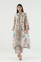 Stitched Printed Satin Shirt + Culotte