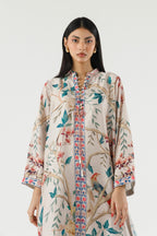 Stitched Printed Satin Shirt + Culotte