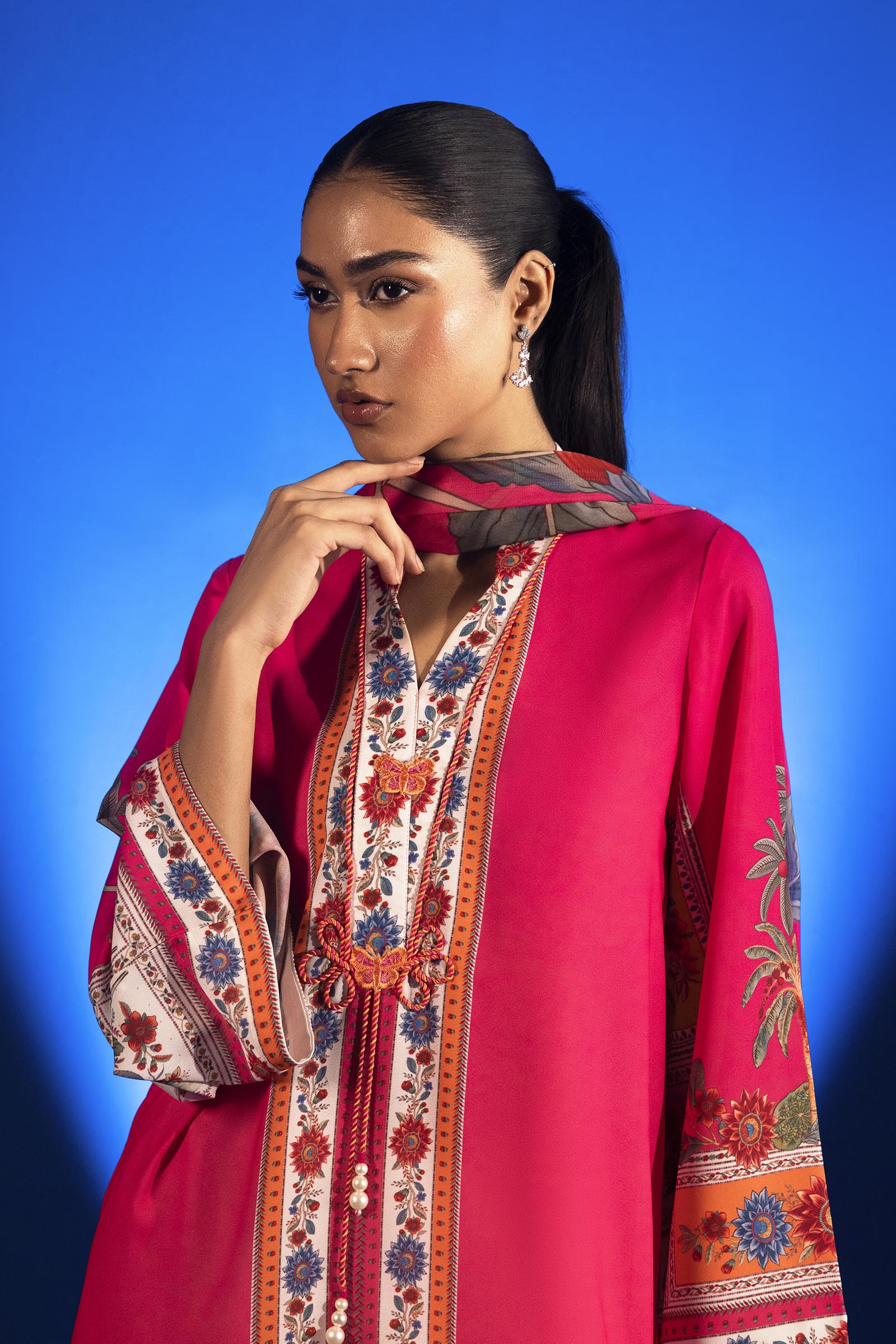 Stitched Printed Crepe Shirt+ Dupatta