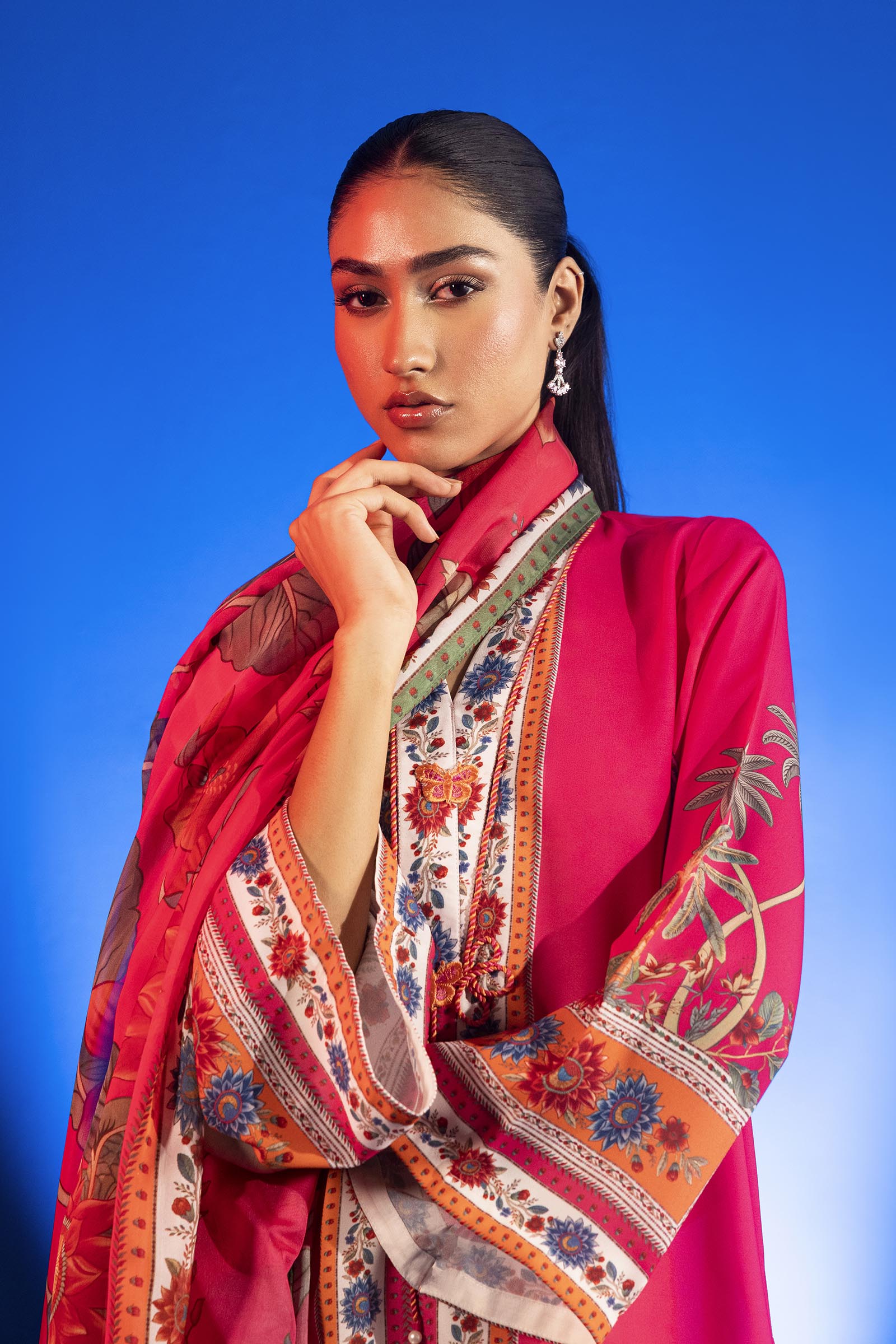 Stitched Printed Crepe Shirt+ Dupatta Secondary image