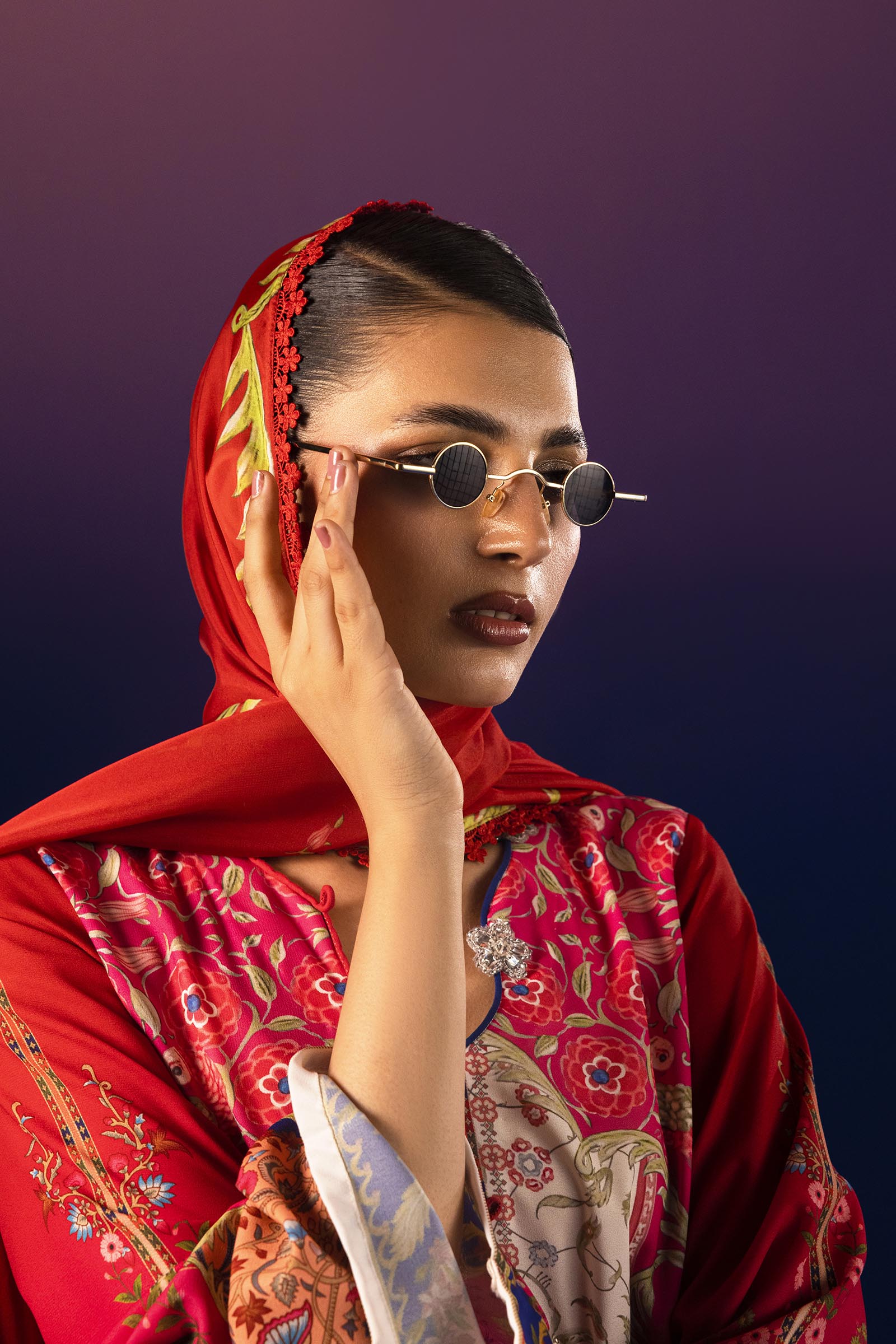 Stitched Printed Crepe Shirt + Dupatta Secondary image