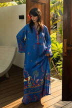 Stitched Printed Raw Silk Shirt