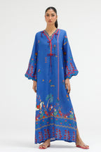 Stitched Printed Raw Silk Shirt