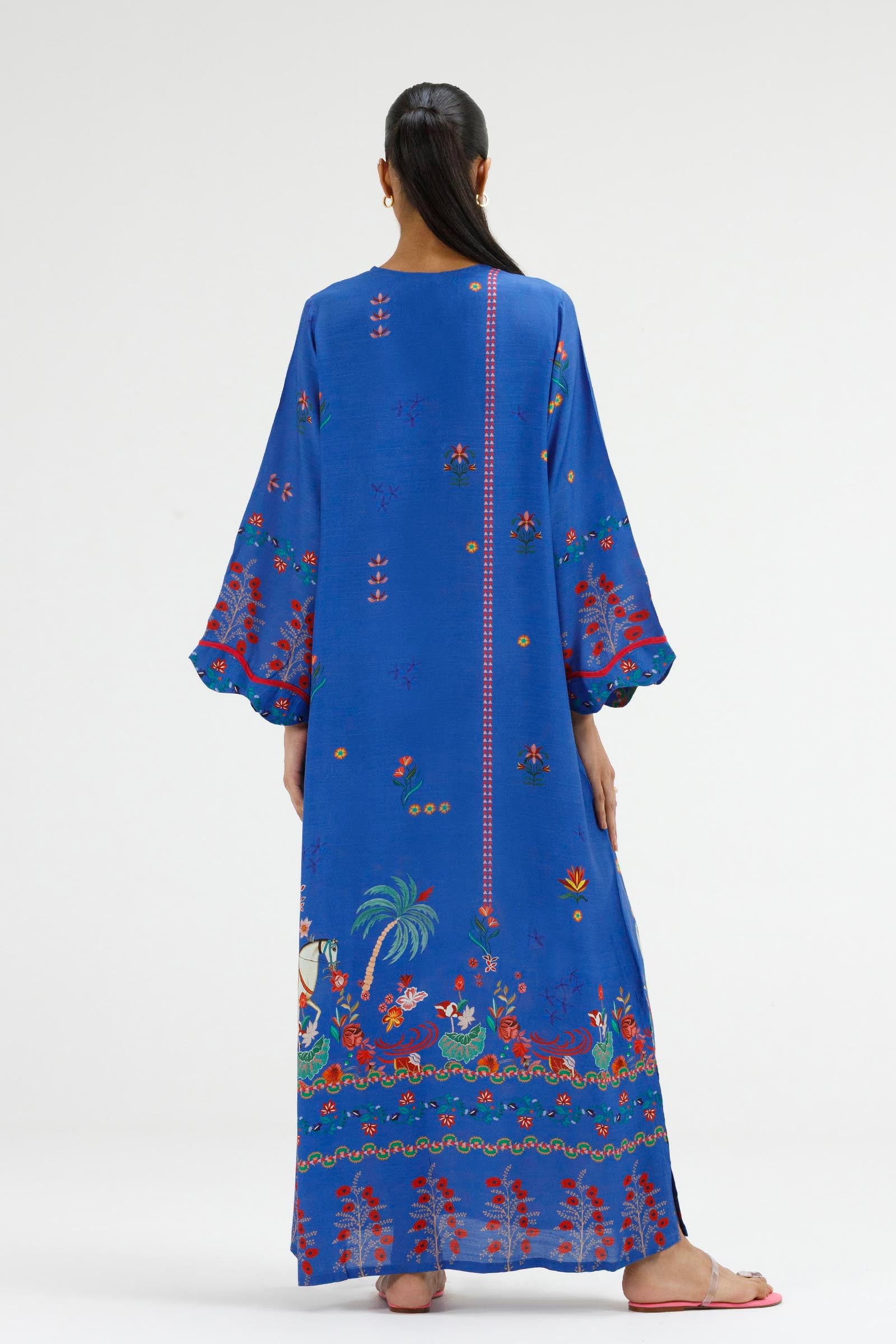 Stitched Printed Raw Silk Shirt