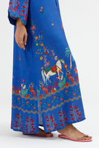 Stitched Printed Raw Silk Shirt