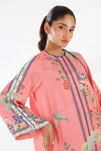 Stitched Printed Raw Silk Shirt
