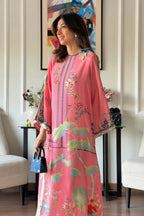 Stitched Printed Raw Silk Shirt