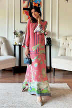 Stitched Printed Raw Silk Shirt