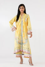 Stitched Printed Satin Shirt + Culotte