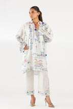 Stitched Printed Satin Shirt + Culotte