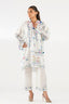 Stitched Printed Satin Shirt + Culotte