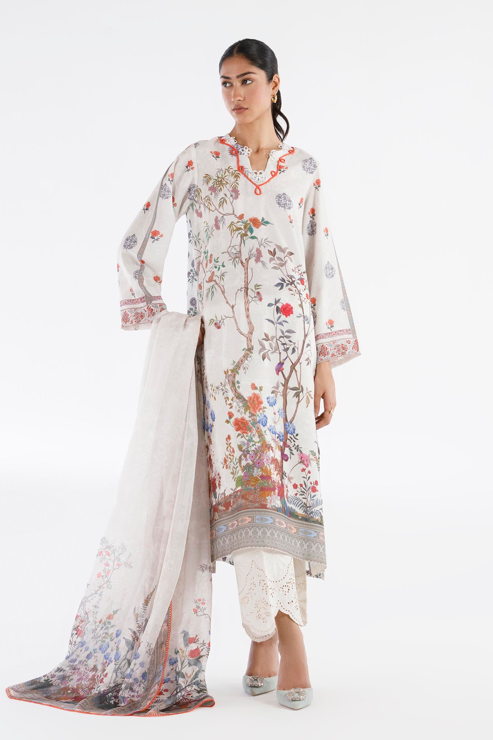 Stitched Printed Crepe Shirt + Dupatta Main image