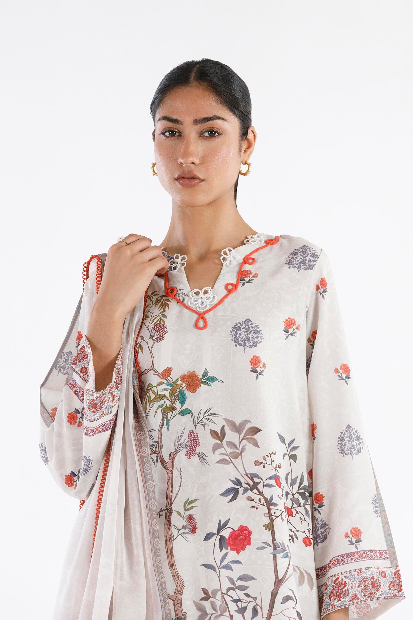 Stitched Printed Crepe Shirt + Dupatta Secondary image