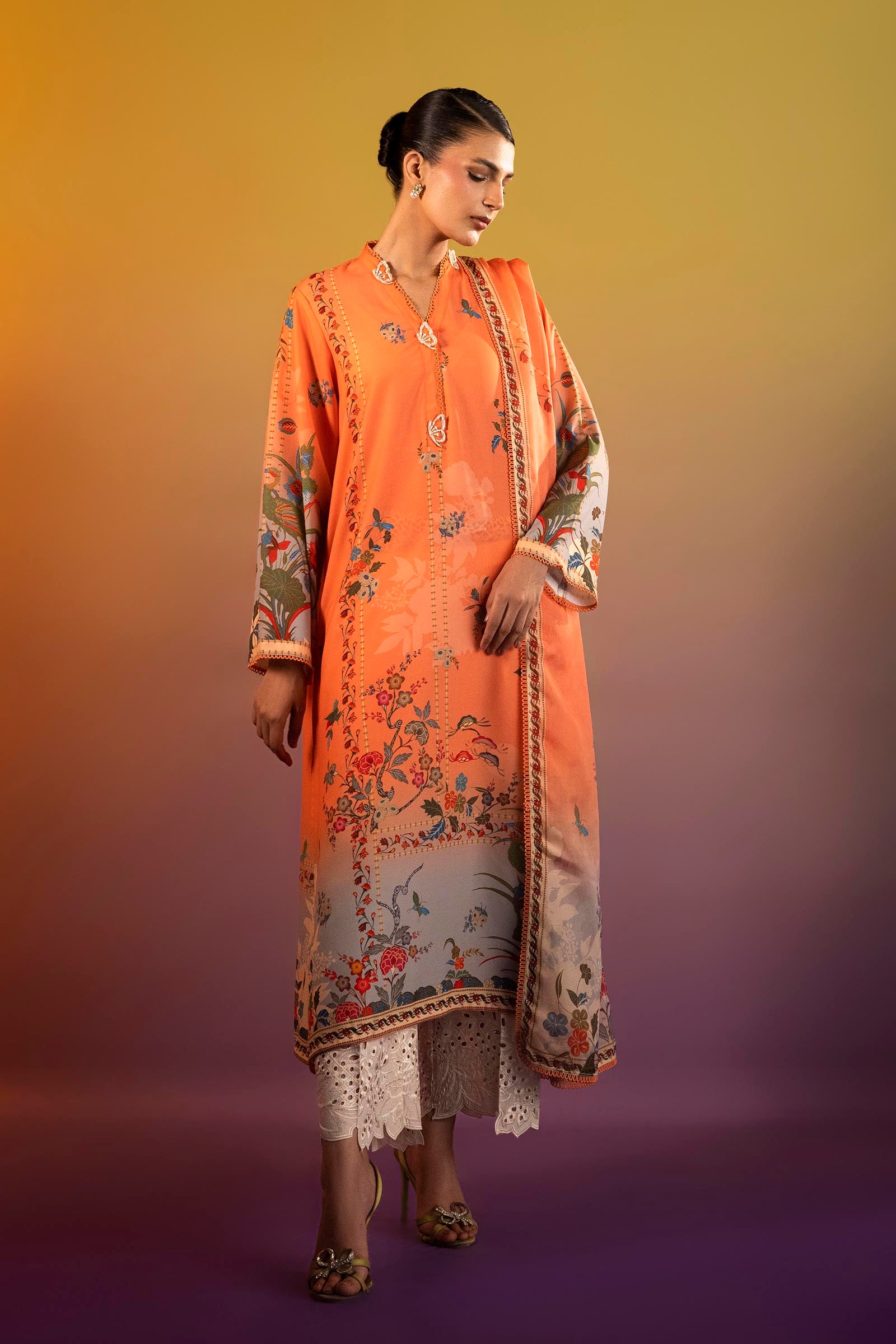 Stitched Printed Crepe Shirt + Dupatta Secondary image