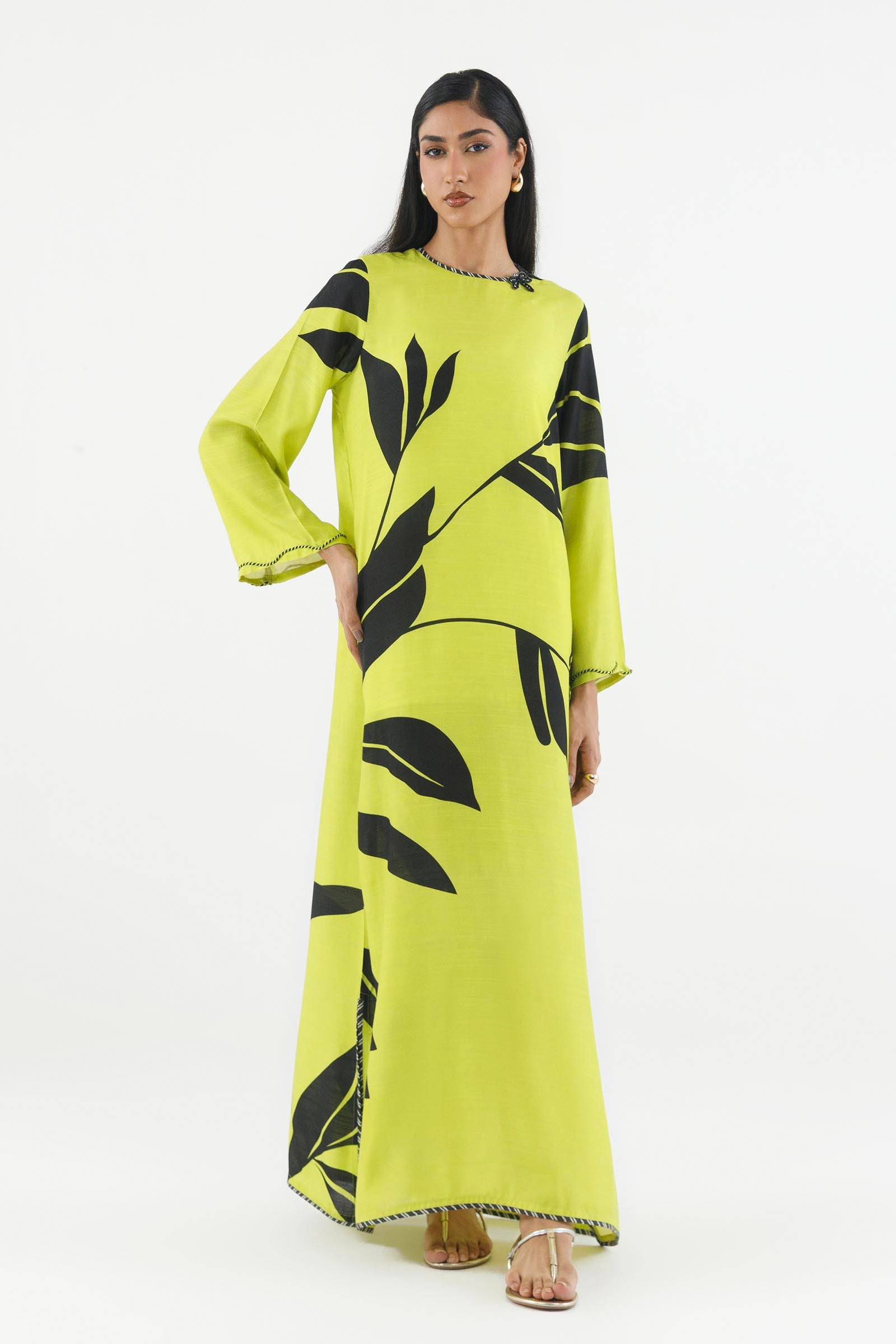 Stitched Printed Raw Silk Shirt Main image