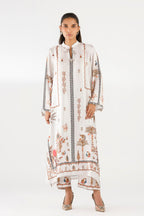 Stitched Printed Satin Shirt+ Culotte