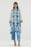 Stitched Printed Satin Shirt+ Culotte