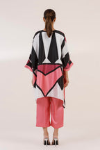 Stitched Printed Satin Shirt+ Culotte