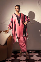 Stitched Printed Satin Shirt+ Culotte