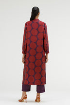 Stitched Printed Satin Shirt+ Culotte