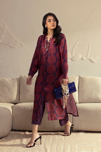 Stitched Printed Satin Shirt+ Culotte