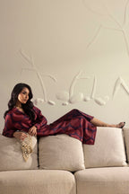Stitched Printed Satin Shirt+ Culotte