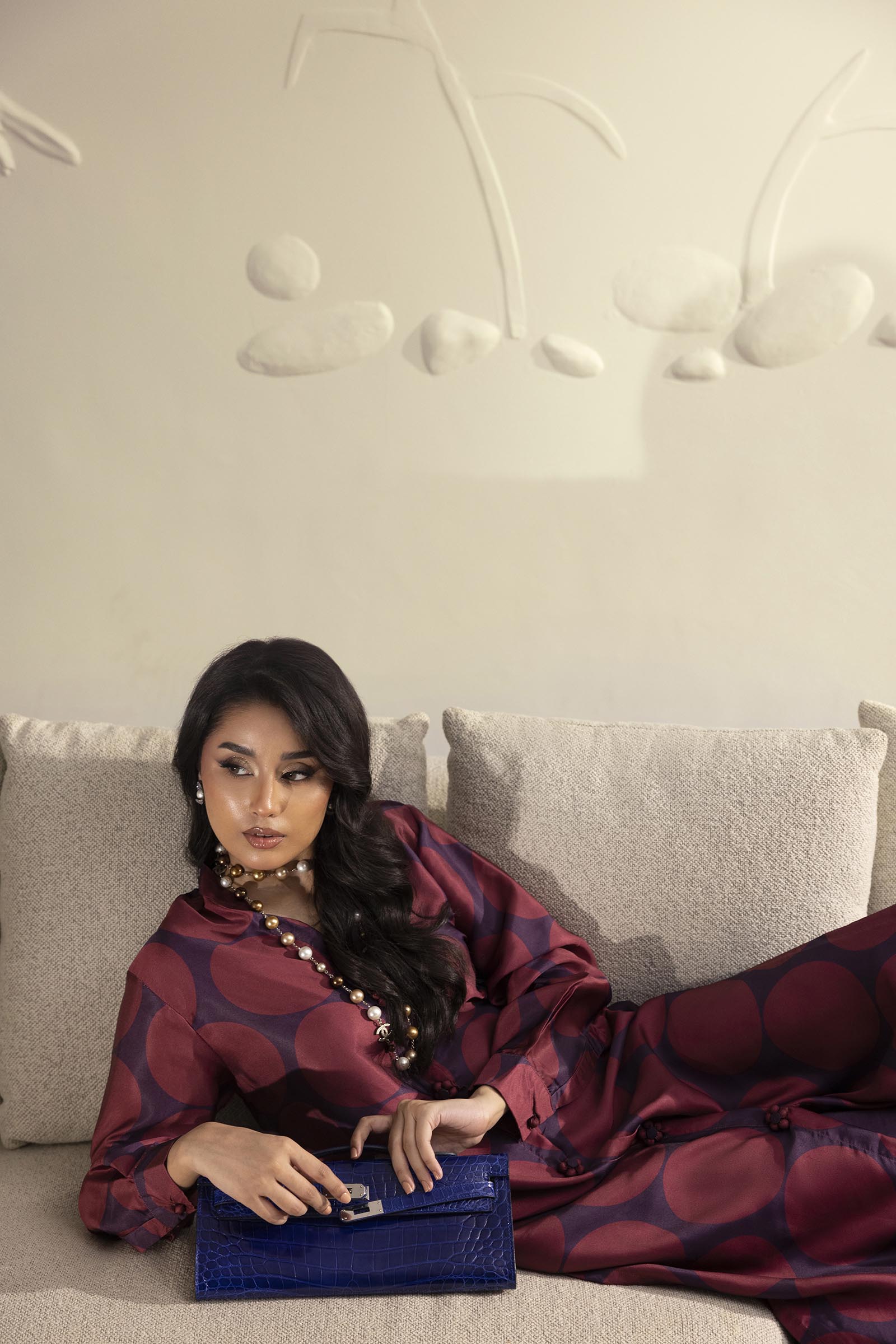 Stitched Printed Satin Shirt+ Culotte