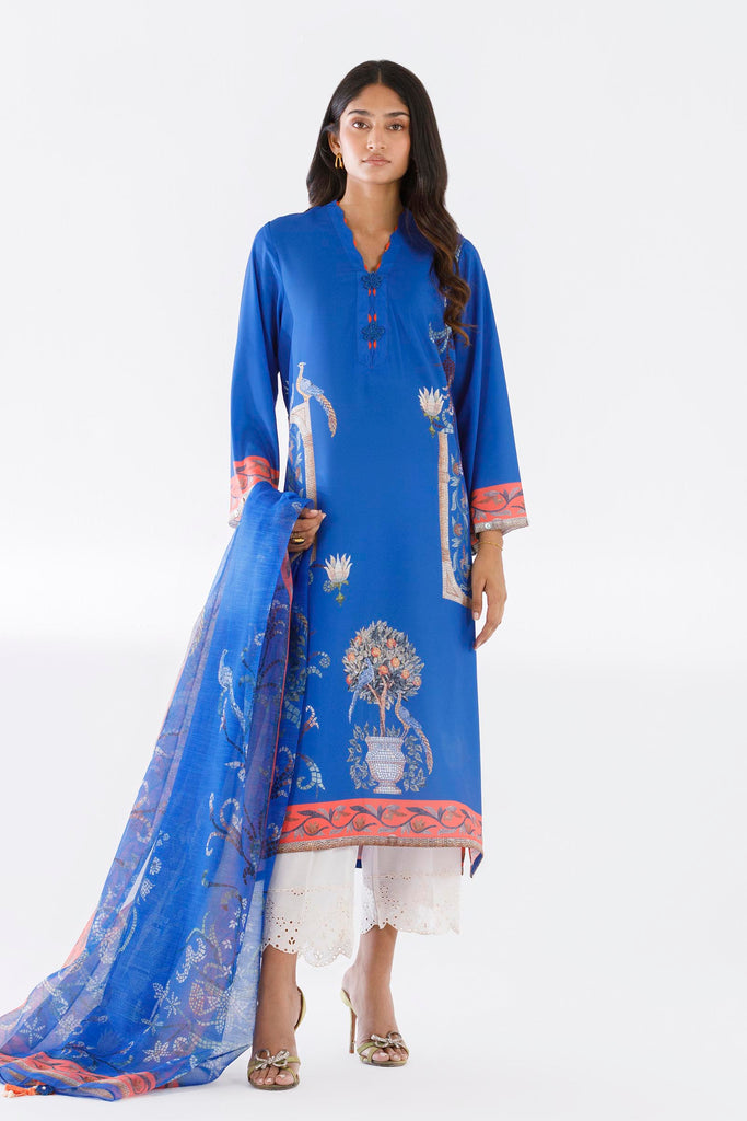 Stitched Printed Crepe Shirt + Dupatta