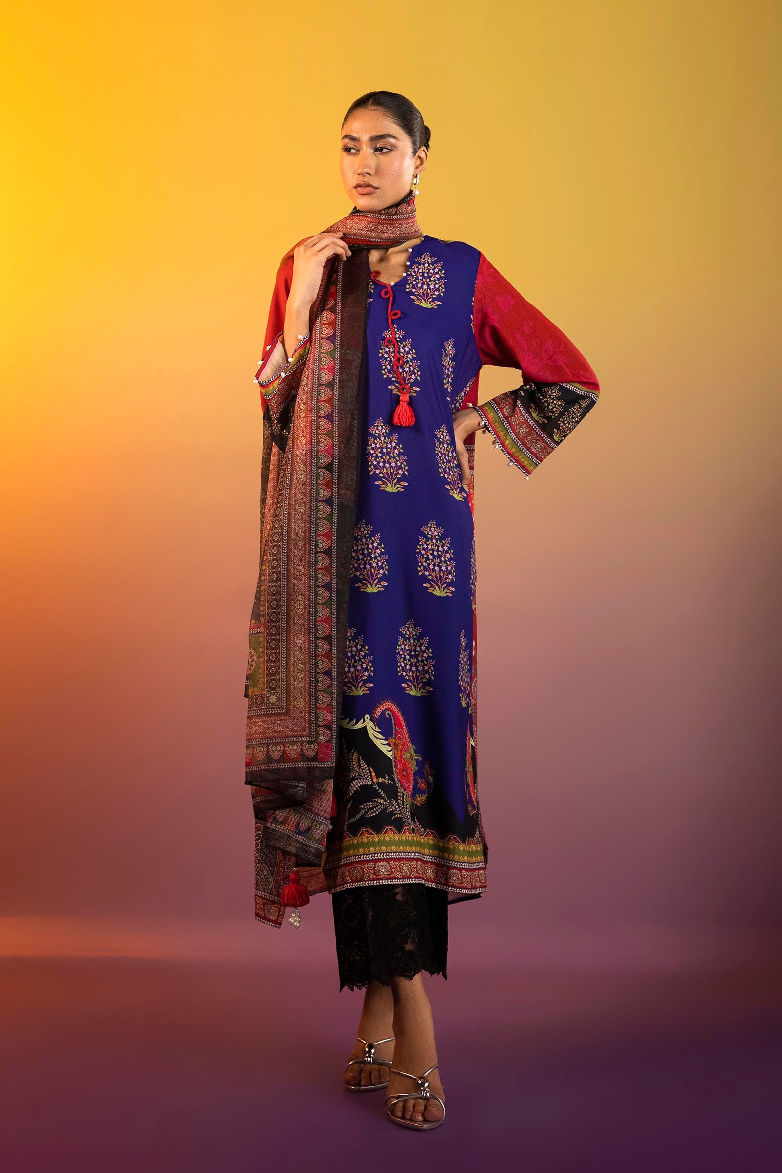 Stitched Printed Crepe Shirt + Dupatta Main image