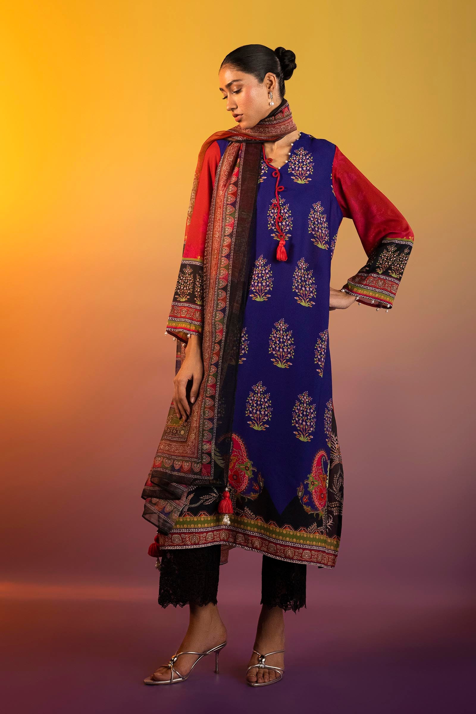 Stitched Printed Crepe Shirt + Dupatta Secondary image