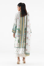 Stitched Printed Satin Shirt+ Dupatta