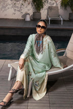 Stitched Printed Raw Silk Shirt