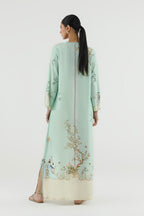 Stitched Printed Raw Silk Shirt