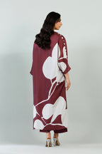 Stitched Printed Satin Shirt+ Culotte