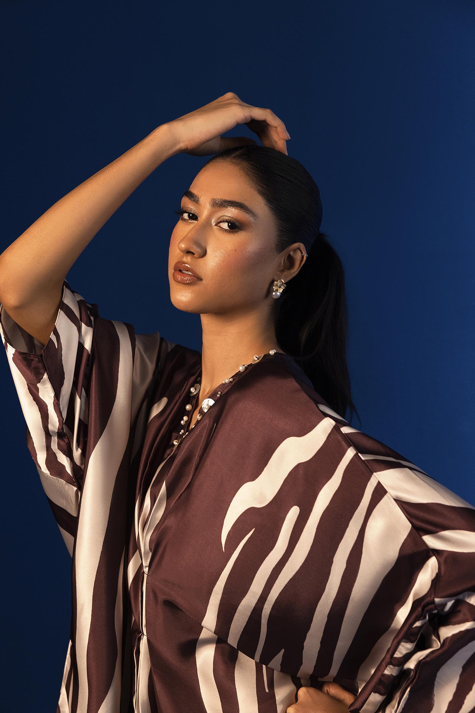 Stitched Printed Satin Shirt+ Culotte Secondary image